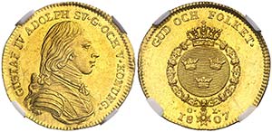 1807. Suecia. Gustavo IV Adolfo. OL. 1 ... 