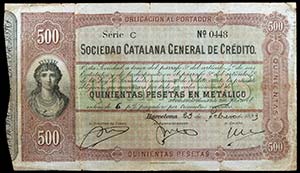 1883. Barcelona. Sociedad Catalana General ... 