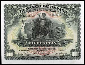 1907. 1000 pesetas. (Ed. B106) (Ed. 322). 15 ... 