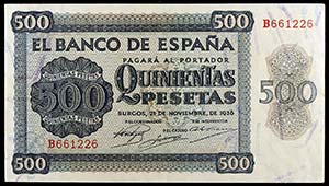 1936. 500 pesetas. (Ed. D23a) (Ed. 422a). 21 ... 