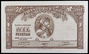 1937. Burgos. 1000 pesetas. (Ed. NE44p) (Ed. ... 