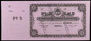 1904. Manila. Banco Español Filipino. 5 ... 