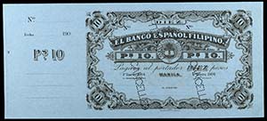 1904. Manila. Banco Español Filipino. 10 ... 