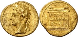 (25-22 a.C.). Octavio Augusto. Áureo. ... 