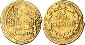 (25-22 a.C.). Octavio Augusto. Áureo. ... 