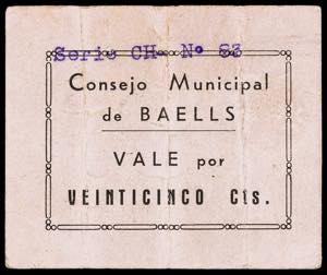 Baells (Huesca). Consejo Municipal. 25 ... 