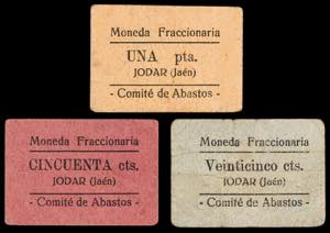 Jódar (Jaén). Comité de Abastos. Moneda ... 