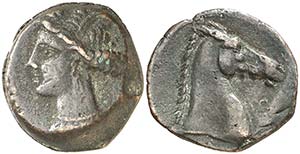 (s. III-II a.C.). Zeugitana (Cartago). AE ... 