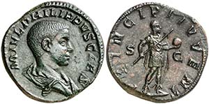 (245-246 d.C.). Filipo II. Sestercio. (Spink ... 