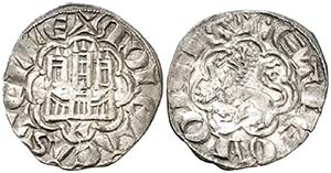 Alfonso X (1252-1284). León.  Novén. (AB. ... 