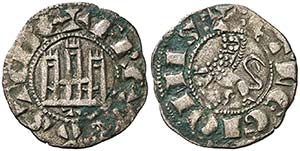 Fernando IV (1295-1312). Toledo. Dinero. ... 