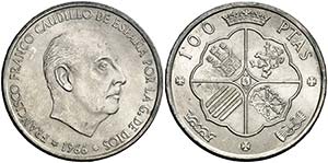 1966*1969. Estado Español. 100 pesetas. ... 
