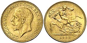 1932. Sudáfrica. Jorge V. SA. 1 libra. (Fr. ... 