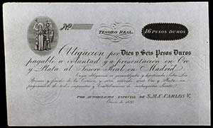 1835. Tesoro Real. 16 pesos duros. (Ed. 19) ... 