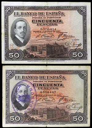 1927. 50 pesetas. 17 de mayo, Alfonso XIII. ... 