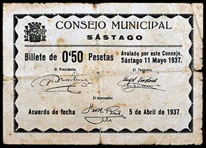Sástago (Zaragoza). 50 céntimos, 1 y 2 ... 