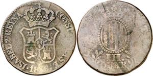 18(3)6. Isabel II. Barcelona. 3 cuartos. ... 
