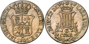 1841. Isabel II. Barcelona. 6 cuartos. (AC. ... 