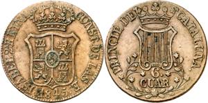 1845. Isabel II. Barcelona. 6 cuartos. (AC. ... 