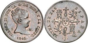 1842. Isabel II. Jubia. 1 maravedí. (AC. ... 