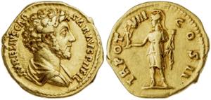 (153-154 d.C.). Marco Aurelio. Áureo. ... 