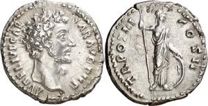 (148-149 d.C.). Marco Aurelio. Denario. ... 