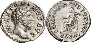 (162 d.C.). Marco Aurelio. Denario. (Spink ... 