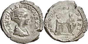 (202 d.C.). Plautilla. Denario. (Spink 7073) ... 