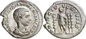 (217-218 d.C.). Diadumeniano. Denario. ... 