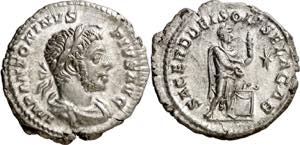 (221-222 d.C.). Eliogábalo. Denario. (Spink ... 