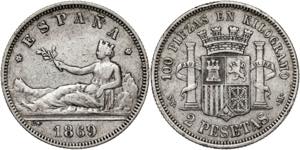 1869*1869. Gobierno Provisional. SNM. 2 ... 