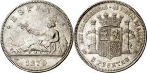1870*1870. Gobierno Provisional. SNM. 5 ... 
