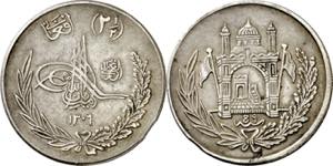 Afganistán. SH 1306 (1927). 2 1/2 afganis. ... 