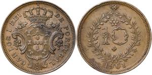 Azores. 1901. Carlos I. 10 reis. (KM. 17). ... 