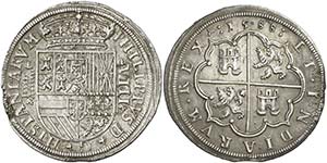 1588. Felipe II. Segovia. 8 reales. (Cal. ... 