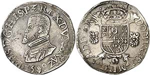 1592. Felipe II. Amberes. 1 escudo felipe. ... 