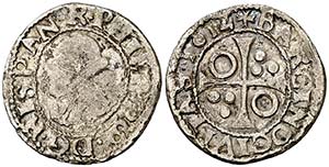 1614. Felipe III. Barcelona. 1/2 croat. ... 