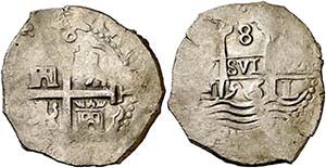 1696. Carlos II. Lima. H. 8 reales. (Cal. ... 
