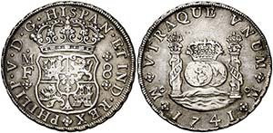 1741. Felipe V. México. MF. 8 reales. (Cal. ... 