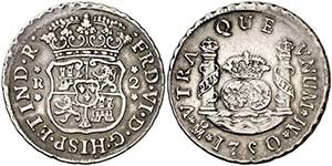 1750. Fernando VI. México. M. 2 reales. ... 