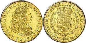 1753. Fernando VI. Lima. J. 8 escudos. (Cal. ... 