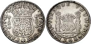 1768. Carlos III. Lima. JM. 8 reales. (Cal. ... 