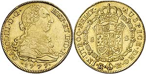 1777. Carlos III. Madrid. PJ. 8 escudos. ... 
