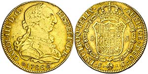 1786. Carlos III. Sevilla. C. 8 escudos. ... 