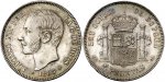 1885*1887. Alfonso XII. MPM. 5 pesetas. ... 