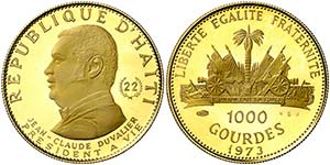 1973. Haití. 1000 gourdes. (Fr. 22) (Kr. ... 