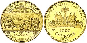 1974. Haití. 1000 gourdes. (Fr. 27) (Kr. ... 