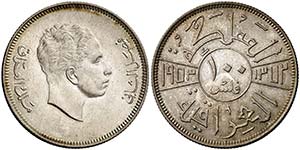 1953. Iraq. Faisal II. 100 fils. (Kr. 115). ... 