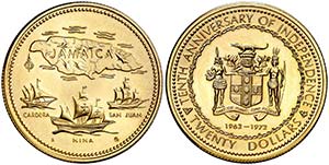 1972. Jamaica. Isabel II. 20 dólares. (Fr. ... 