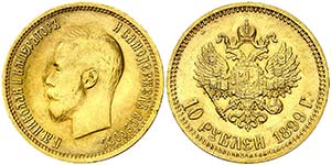 1899. Rusia. Nicolás II. . 10 rublos. (Fr. ... 